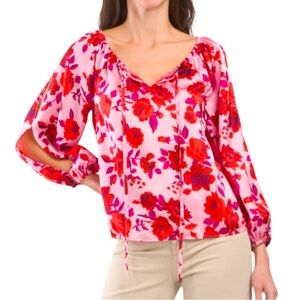 CECE Long Sleeve Blouse With Open Sleeve Detail small